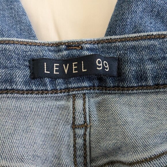 Level 99 Jeans Women's 34 Blue High Rise Skinny Crop Ankle Denim Nostalgic Wash - Picture 3 of 16